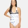 HURLEY Block Party Rib Spider Royale One Piece -HURLEY Sales ct2289 racer blue 1 vv3