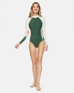 Playa Long Sleeve Surf Suit 10 Playa Long Sleeve Surf Suit -HURLEY Sales cu1984 vintage green 4