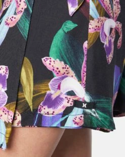 Women's Waimea Wrap Dress -HURLEY Sales cu8203 black orchid 3