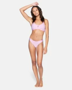 Max Solid Moderate Bikini Bottom -HURLEY Sales hb1001 wisteria 5