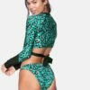 Wild Cat Smocked Mod Hipster Bottom -HURLEY Sales hb1027 emerald 1