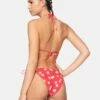 Star Spangled Reversible Slider Tie Side Cheeky Bikini Bottom -HURLEY Sales hb1071 red pepper multi 1