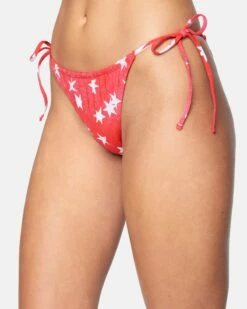 Star Spangled Reversible Slider Tie Side Cheeky Bikini Bottom 10 Star Spangled Reversible Slider Tie Side Cheeky Bikini Bottom -HURLEY Sales hb1071 red pepper multi 3