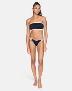 Colorblock V Front Cheeky Bikini Bottom 12 Colorblock V Front Cheeky Bikini Bottom -HURLEY Sales hb1083 black colorblock 5