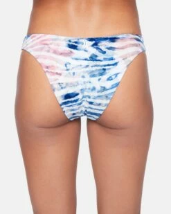 Zebra Color Wash Reversible Cheeky Bikini Bottom -HURLEY Sales hb1088 multi zebra 3