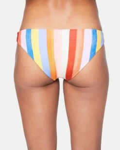 Retro Stripe Reversible Moderate Bikini Bottom -HURLEY Sales hb1092 multi retro strip 3