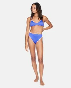 Retro Block Moderate High Waist Bikini Bottom -HURLEY Sales hb1100 lagoon multi 5