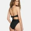 Baby Rib Moderate High Waist Bikini Bottom -HURLEY Sales hb1148 black 1