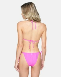 Solid Reversible Cheeky Side Tie Bikini Bottom 10 Solid Reversible Cheeky Side Tie Bikini Bottom -HURLEY Sales hb1150 fuchsia midnight plum 3