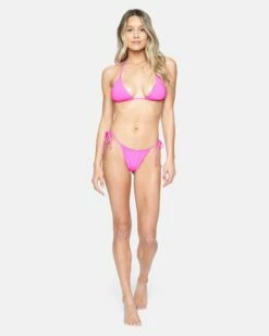 Solid Reversible Cheeky Side Tie Bikini Bottom 11 Solid Reversible Cheeky Side Tie Bikini Bottom -HURLEY Sales hb1150 fuchsia midnight plum 4
