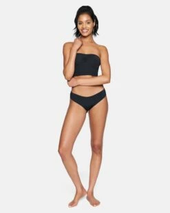 Solid Cheeky Hipster Bikini Bottom -HURLEY Sales hb1159 black 4