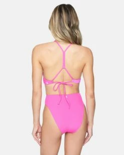 Party Wave Reversible Moderate High Waist Bikini Bottom -HURLEY Sales hb1163 hot watermelon 3 v2