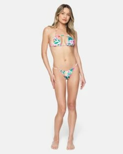 Floral Pop Cheeky Slider Bikini Bottom 10 Floral Pop Cheeky Slider Bikini Bottom -HURLEY Sales hb1165 floral pop multi 4