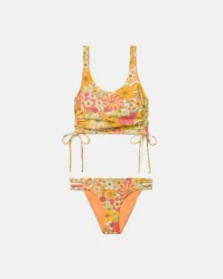 Hurley X Moore Aloha Max Bloomin Groove Crop Tank -HURLEY Sales hb1195 sweet tangerine multi 5