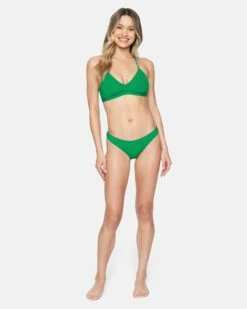 Solid Reversible Moderate Bikini Bottom -HURLEY Sales hb1196 ocean marine teal 4