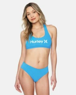 Solid Reversible Full Bikini Bottom -HURLEY Sales hb1197 skyline blue jungle jade 2