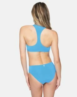 Solid Reversible Full Bikini Bottom -HURLEY Sales hb1197 skyline blue jungle jade 3