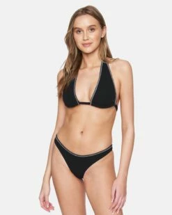 Coastal Cheeky French Bottom 9 Coastal Cheeky French Bottom -HURLEY Sales hb1231 black white 3