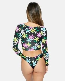 Daisy Pop V Front Skimpy Bottom -HURLEY Sales hb1238 pink punch 3