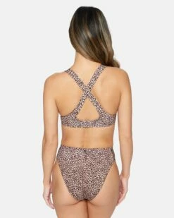 Max Leopard Moderate Tab Side High Waist -HURLEY Sales hb1249 brown sugar 3