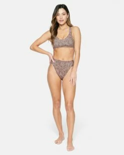 Max Leopard Moderate Tab Side High Waist -HURLEY Sales hb1249 brown sugar 4