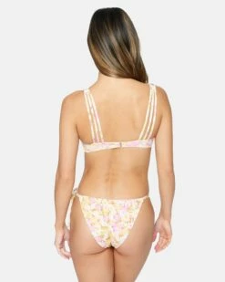 Beach Bloom Reversible Cheeky Soft Tie Bottom -HURLEY Sales hb1255 rosebud 3