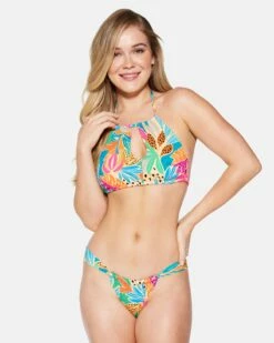 Bahia Front Slide Cheeky Bottom 12 Bahia Front Slide Cheeky Bottom -HURLEY Sales hb1293 electric pink 2