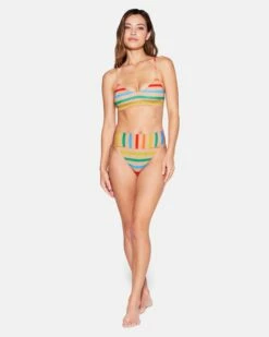 Sun And Sand Moderate High Waist Bottom -HURLEY Sales hb1296 latte 4
