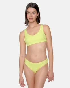 Crochet Mid Rise Cheeky Bottom -HURLEY Sales hb1306 electric lemon 2