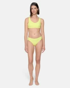 Crochet Mid Rise Cheeky Bottom -HURLEY Sales hb1306 electric lemon 4