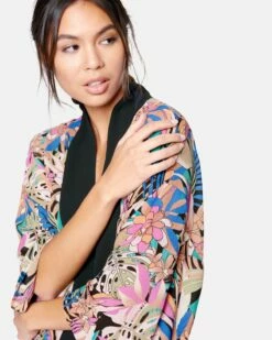 Palm Paradise Kimono 10 Palm Paradise Kimono -HURLEY Sales hc0002 black multi 4