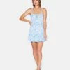 Daisy Me Tie Front Mini Dress -HURLEY Sales hc0196 bluebell 1