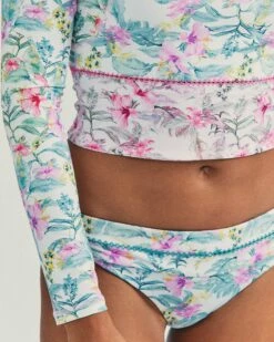 LSF X Hurley - Max Hawaiian Hibiscus Moderate Bottom -HURLEY Sales hlsfb002 aqua floral 4