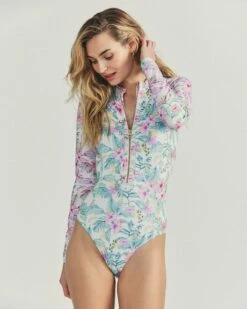 LSF X Hurley - Max Hawaiian Hibiscus Long Sleeve Bodysuit