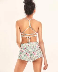 LSF X Hurley - Aquas Hawaiian Hibiscus 2.5" Boardshorts -HURLEY Sales hlsfs001 lemon yellow floral 2