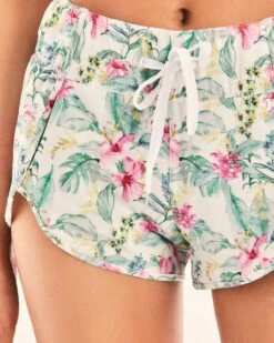 LSF X Hurley - Aquas Hawaiian Hibiscus 2.5" Boardshorts -HURLEY Sales hlsfs001 lemon yellow floral 4