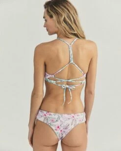 LSF X Hurley - Hawaiian Hibiscus Reversible Adjustable Twist Front Top -HURLEY Sales hlsft001 floral mix 6