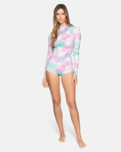 Carissa Moore Collection - Max Head In The Clouds Long Sleeve Body Suit -HURLEY Sales ho1025 lucite multi 4