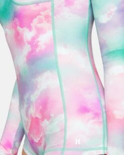 Carissa Moore Collection - Max Head In The Clouds Long Sleeve Body Suit -HURLEY Sales ho1025 lucite multi 5