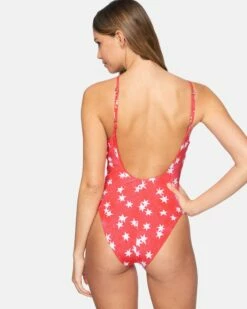 Star Spangled Low Back One Piece 9 Star Spangled Low Back One Piece -HURLEY Sales ho1027 red pepper multi 3
