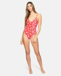 Star Spangled Low Back One Piece 10 Star Spangled Low Back One Piece -HURLEY Sales ho1027 red pepper multi 4