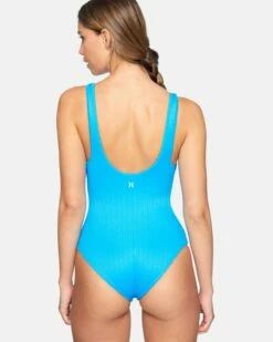 Block Party Rib Solid One Piece -HURLEY Sales ho1041 high tide 3