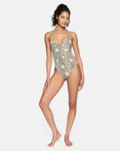 Jungle Cat Cheeky One Piece -HURLEY Sales ho1064 jungle cat 4