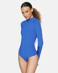 One And Only Solid Long Sleeve Retro Surf Suit -HURLEY Sales ho1068426 indigo 3