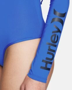 One And Only Solid Long Sleeve Retro Surf Suit -HURLEY Sales ho1068426 indigo 5