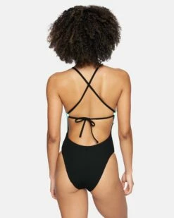 Baby Rib Cheeky One Piece -HURLEY Sales ho1072 black mist 3