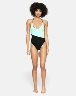Baby Rib Cheeky One Piece -HURLEY Sales ho1072 black mist 4
