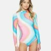 Hurley X Moore Aloha Max Retro Wave Surf Suit -HURLEY Sales ho1079 retro wave multi 1