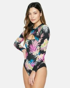 Hana Cross Yoke Surfsuit -HURLEY Sales ho1100 black 3