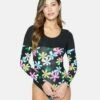 Daisy Pop Long Sleeve Surfsuit 1 Daisy Pop Long Sleeve Surfsuit -HURLEY Sales ho1105 pink punch 1
